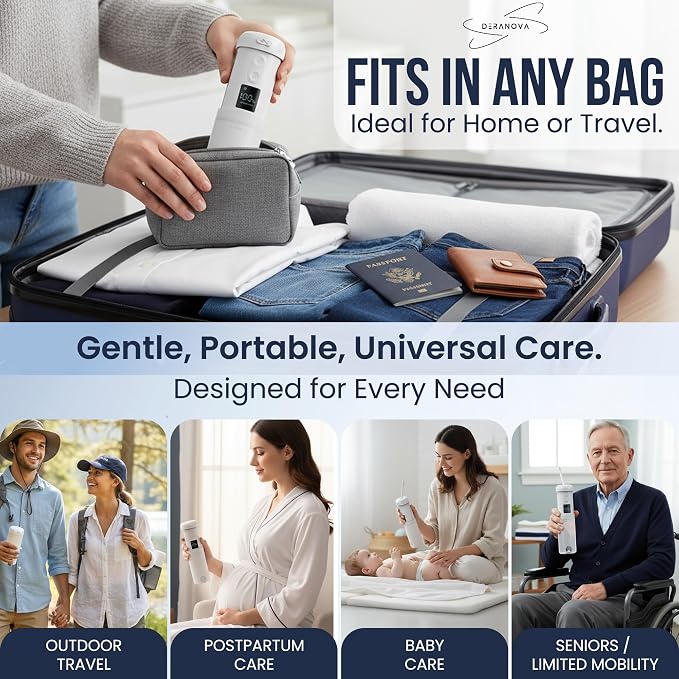 High-Pressure Portable Bidet for Travel – Electric, USB Rechargeable with Strong, Targeted Spray for a Clean Feel Anywhere, Waterproof & Ideal for Postpartum Care - Image 4