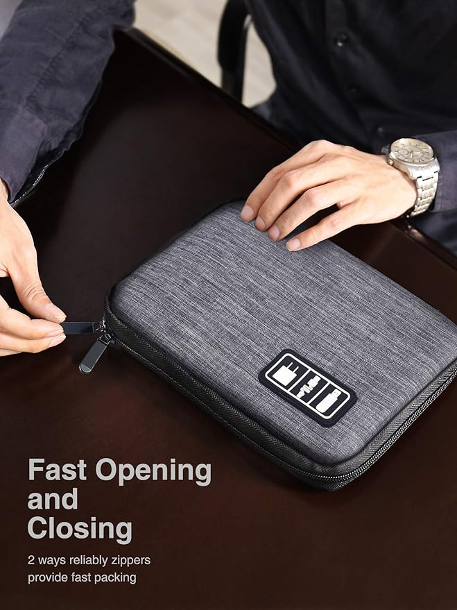 Cord Organizer Bag, Travel Cable Organizer Bag, Electronic Organizer Travel Case for Chargers and Cords, Tech Bag & Charger Case, Flying Essentials for Electronics Items/USB,etc - Image 5