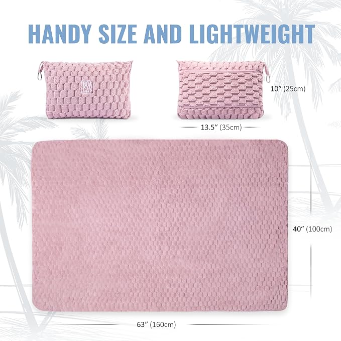 Packable Travel Blanket for Airplane, Car - Compact Office Blanket - Portable Pillow for Adults, Kids with Case, Luggage Sleeve, Backpack Clip - Image 7