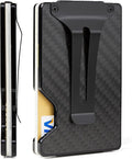 Carbon Fiber Minimalist Wallet for Men, Slim Metal RFID Blocking Wallet Credit Card Holder Money Clip & Cash Strap, Scratch-Resistant Holds 15 Cards,Ideal Gift for Men | Matte Carbon Fiber by Unknown