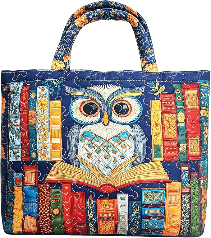 Women's Quilted Tote Bag – Lightweight Large Capacity Foldable for Travel | 20.87" L x 15.75" H by Unknown