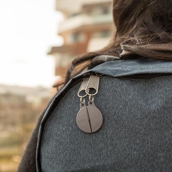 Bobino Zipper Clip | Anti Theft Purse & Backpack Lock | Anti Pickpocket | Travel Essentials | Purse and Backpack Safety | Travel Safety | 2 Pack Slate - Image 2