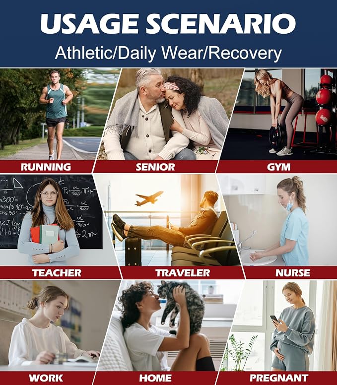 Breslatte Compression Socks for Women Men 15-20 mmHg | Graduated compression stockings knee high athletic support socks for travel running flying nurse pregnant - Image 5