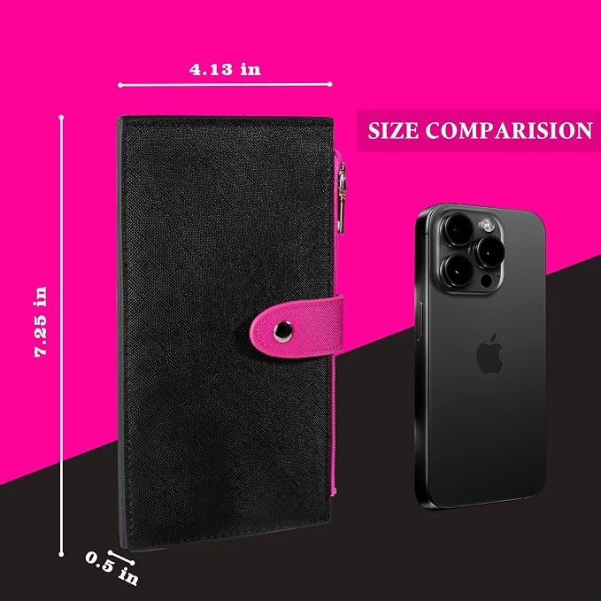 Travelambo RFID Wallet Women Bifold Multi Card Wallet Case with Zipper Pocke Credit Card Holder for Women - Image 2