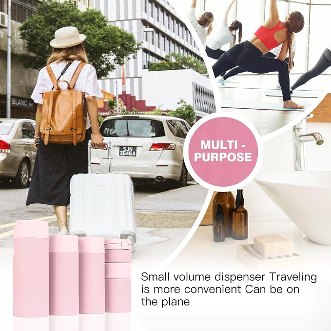 Travel Bottles for Toiletries, 5 Pack Travel Size Containers, TSA Approved Leak Proof - Silicone Toiletry Containers with Clear Bag for Shampoo, Conditioner & Lotion, Travel Essentials - Image 6