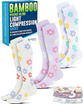 Doctor's Select® Bamboo Viscose Light Compression Socks for Women & Men - 3 Pairs, 8-15 mmHg Compression Socks, Knee High by DoctorsSelect