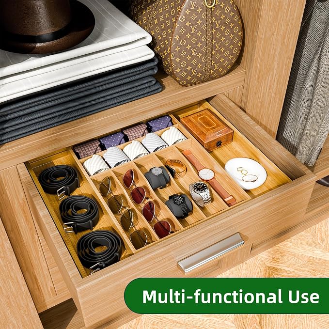 Simple Trending Expandable Bamboo Kitchen Drawer Organizer, Natural | Adjustable Silverware Organizer with 9 Compartments, Practical Utensil Cutlery Tray for Flatware, Flexible Storage - Image 9