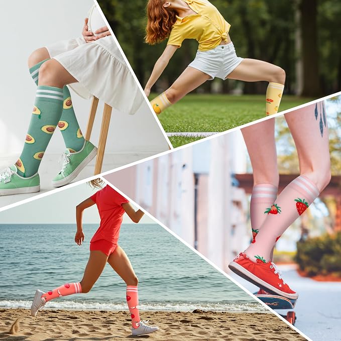 fenglaoda Compression Socks for Women Men Support Circulation 6 Pairs Socks For Nurse, Travel, Flight - Image 6