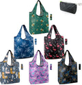 BeeGreen Animals Reusable Grocery Bags Bees Turtles Flamingo Peacock Alpaca Butterfly Lovers Gifts Shopping Bags Bulk 50LBS X-Large Foldable-Heavy Duty by BeeGreen