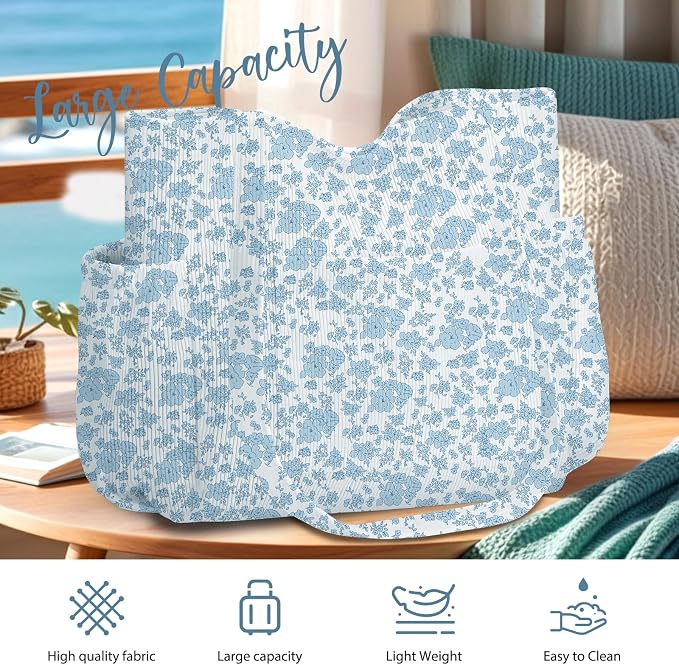 Corduroy Tote Bag for Women,Large Capacity Cute Tote Bags With 6 Pockets,Crossbody Shoulder Handbag for Work Travel Gym - Image 4