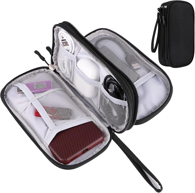 Travel Cable Organizer - Electronics Accessories Bag-Black by JIAKAI