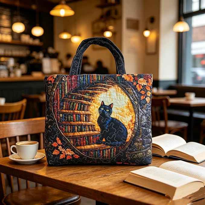 Women's Quilted Tote Bag – Lightweight Large Capacity Foldable for Travel | 20.87" L x 15.75" H - Image 5