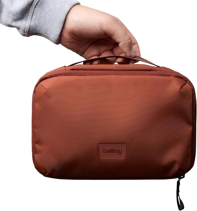 Bellroy Hanging Toiletry Kit 3L, Travel Toiletry Bag - Clay | 3L hanging toiletry bag for men and women, designed for travel - Image 6