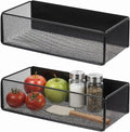 2 Pcs Magnetic Basket For Fridge | Kitchen Magnetic Storage Bin Box Containers Locker Organizer for Pegboard Refrigerator Kitchen Home Whiteboard(Black) by Unknown