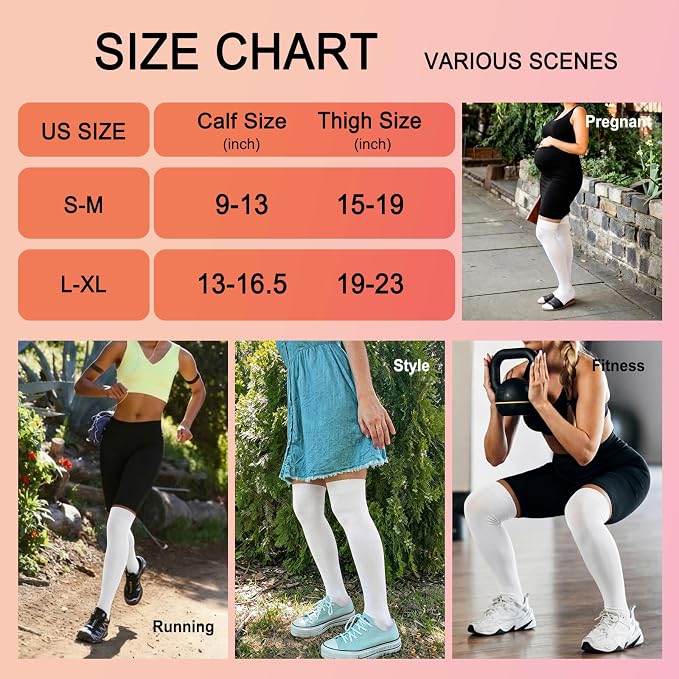 4 Pairs Compression Socks for Women Circulation-Best Support for Nurses,Running,Athletic,Travel - Image 4
