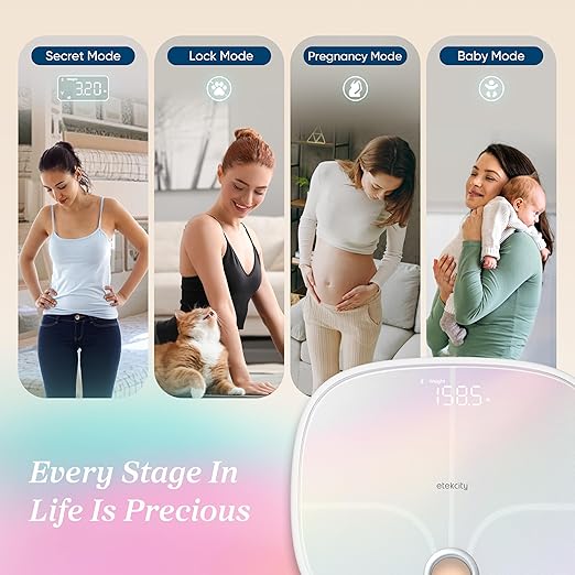 Etekcity Rechargeable Smart Scale for Body Weight, FSA Eligible, White | HSA eligible, tracks 13 metrics including BMI, body fat and muscle mass, with Secret Mode and Bluetooth app sync - Image 7