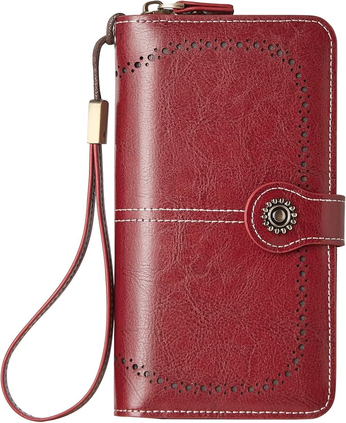 TFKGS Wallet for Women RFID Blocking Leather Large Capacity Card Holder Ladies Phone Clutch Travel Long Purse Wristlet | RFID Blocking - Image 7