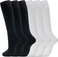fenglaoda 6 Pairs Compression Socks for Women & Men Knee High Cute Circulation Socks for Nurse Pregnant Travel Athletic by fenglaoda