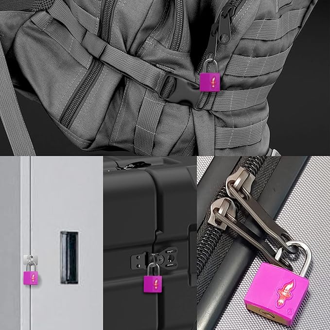 Safe Skies 4-Pack 4-Color Family TSA Travel Key Lock | 4 Colors for Family (Pink/Blue/Purple/Black) | Keyed Alike | 2 Keys/Lock | TSA Safe Skies Approved | 90-Day Warranty - Image 5