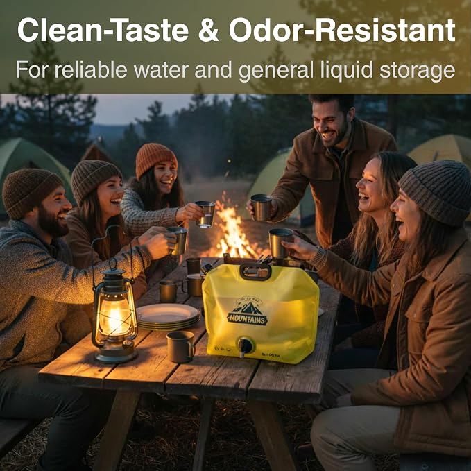 Camping Water Container 2 Gallon Collapsible Water Jug with Spout - Reusable Plastic Flasks, Foldable Empty Gallon Jug for Water Storage, Water Bag for Outdoor Hiking Emergency Prep (2 Pack) - Image 6
