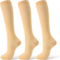 Compression Socks for Women & Men 15-20 mmHg, Knee High, 3 Pairs | Graduated Compression, Supports Circulation, Ideal for Nurses, Pregnancy, Travel, Flights, Running & Athletic Edema by FITFEL