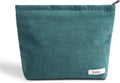 Cosmetic Bags for Women - Corduroy Cosmetic Bag Aesthetic Women Handbags Purses Smile Dots Makeup Organizer Storage Makeup Bag Girls Case Bags (Pure Dark green) by Gardsell
