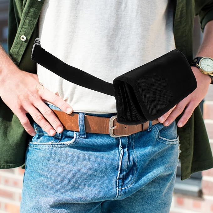 Toddmomy Cashier Waist Bag Cashier Money Waist Bag for Coin Change Classification Waterproof Wear Proof Storage Pouch for Woman Subway Service Staff 9.05 X 2.36 X 3.14 in - Image 2