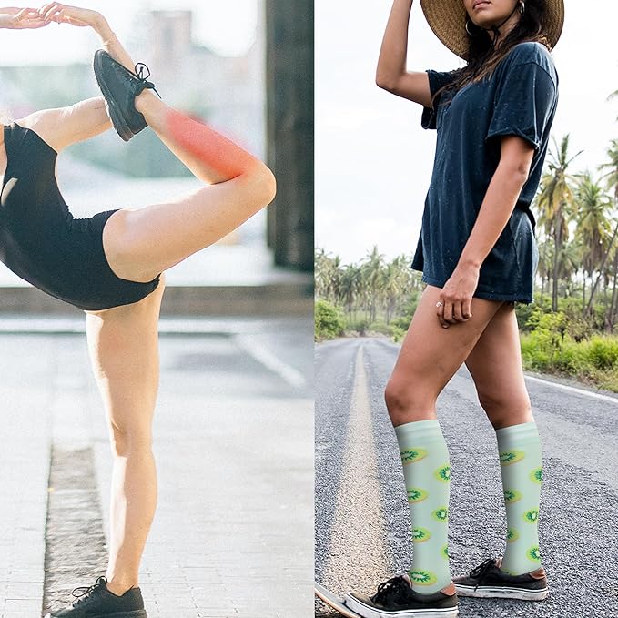fenglaoda Compression Socks for Women Men Support Circulation 6 Pairs Socks For Nurse, Travel, Flight - Image 5
