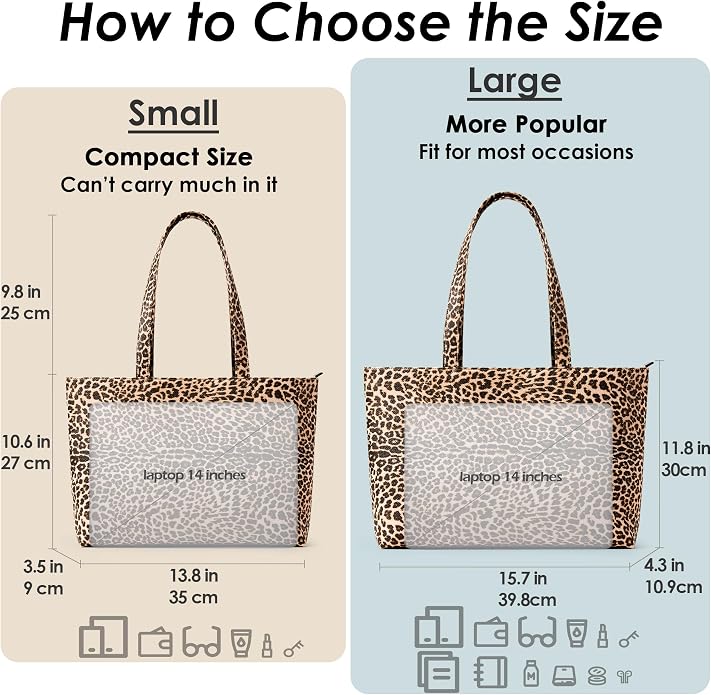 KALIDI Tote Bag Zipper Shoulder Bag Vegan Leather Purses Satchel for Women | Large Casual Handbag for Work Commuting Dating College Everyday - Image 3