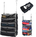 Hanging Suitcase Organizer - Our XL Hanging Luggage Organizer Perfectly Fits Any Suitcase - Our Packing Cubes For Travel Use Mesh Windows to Make Finding Any Outfit Easy (Black, XL) by PackGear