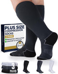 Pembrook Plus Size Compression Socks for Women Wide Calf - 3 Pairs, 20-30mmHg Extra Wide Calf Compression Socks, Up to 4XL by Pembrook