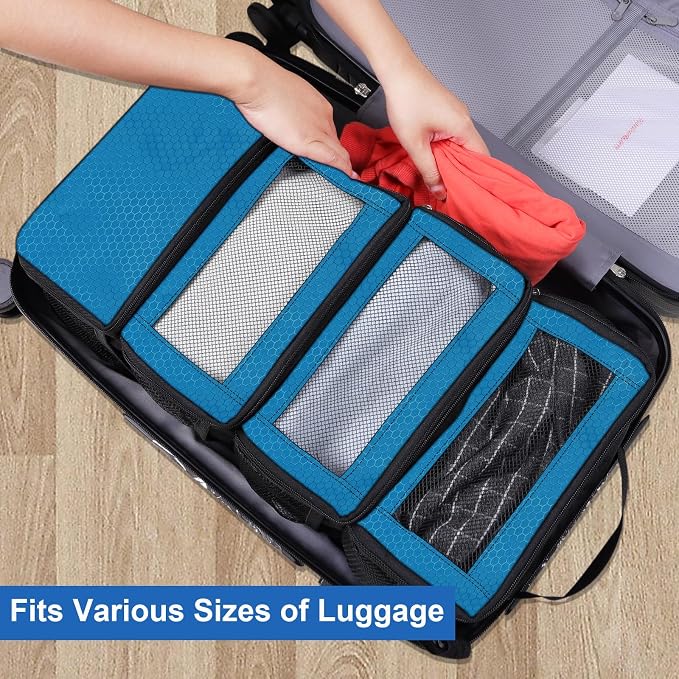 Olosar Suitcase Organizer, Travel Luggage Organizer Portable Hanging Travel Shelves Collapsible Hanging Packing Cubes for Carry on Suitcase - Image 2