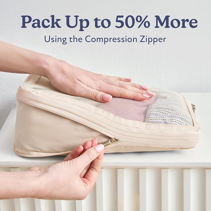Vandel Space-Saving Compression Packing Cubes for Women 6-Pack Compressible | TSA-Approved Carry On Suit Case Organizer, Durable Luggage Packing Cubes for Travel Compression, Organizer Bags for Luggage - Image 2