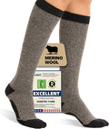 Merino Wool Compression Socks for Women Men 15-20 mmHg for flying | Soft & Breathable for Travel, Running by Unknown