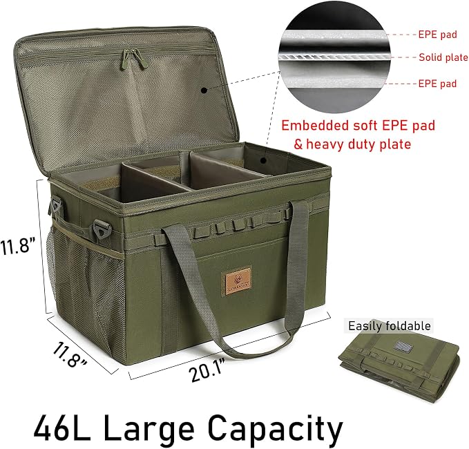 Tactical Camping Storage Bag Utility Tote Bag Camping Kitchen Organizer with Axe Holder & Shoulder Strap - Image 3