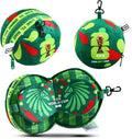 MESUCA FIFA World Cup 2026 Travel Pillow with Eye Mask, Soccer Ball Design Toy Plush 2-in-1 Neck Pillow, Ideal for Car, Airplane, Train Journeys, Kids Gift, FIFA World Cup 2026 Merchandise-Mexico by Mesuca