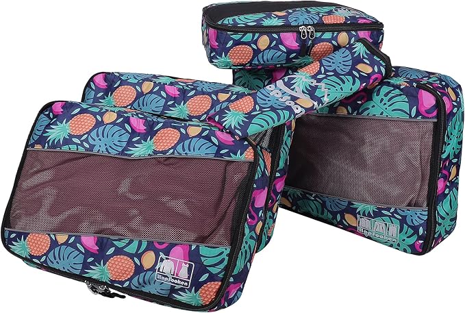 5 Set Packing Cubes for Travel Large Suitcase Luggage Organizer Bags Travel Accessories Vacation 4 Cubes 1 Laundry Pouch Bag - Image 2