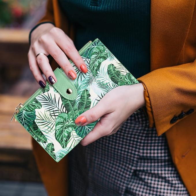 Travelambo RFID Wallet Women Large Size Bifold Multi Card Wallet Case with Zipper Pocke Credit Card Holder for Women - Image 3