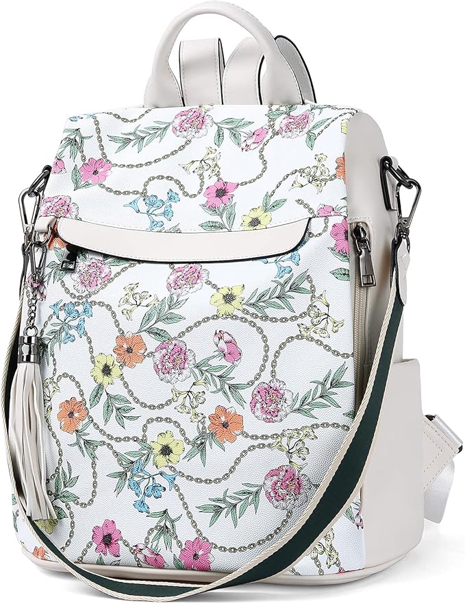 Telena Backpack Purse for Women, PU Leather Anti Theft Travel Purse Shoulder Bags with Tassel - Image 2