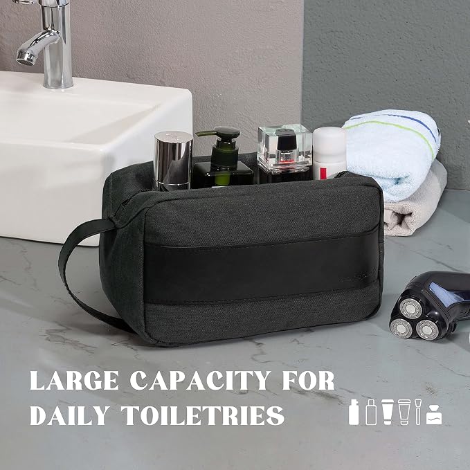 Vorspack Water Resistant Travel Toiletry Bag for Men Women - Grey | Travel Bag for Toiletries, Large Capacity, Organized Compartment, Suitable for Shaving Grooming Accessories, Gifts for Men - Image 6