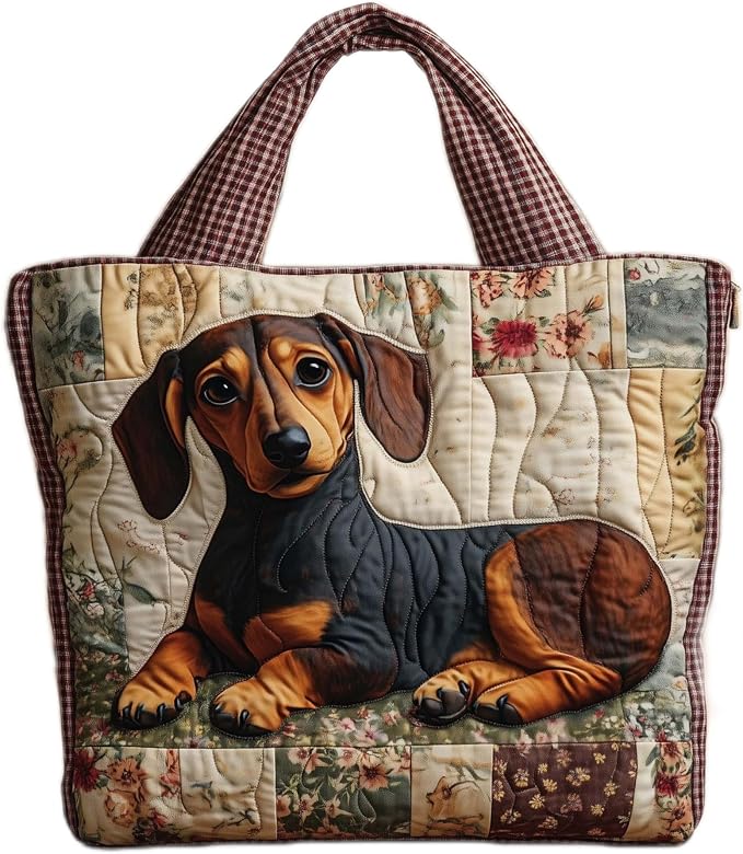 Women's Quilted Tote Bag – Lightweight Large Capacity Foldable for Travel | 20.87" L x 15.75" H - Image 7