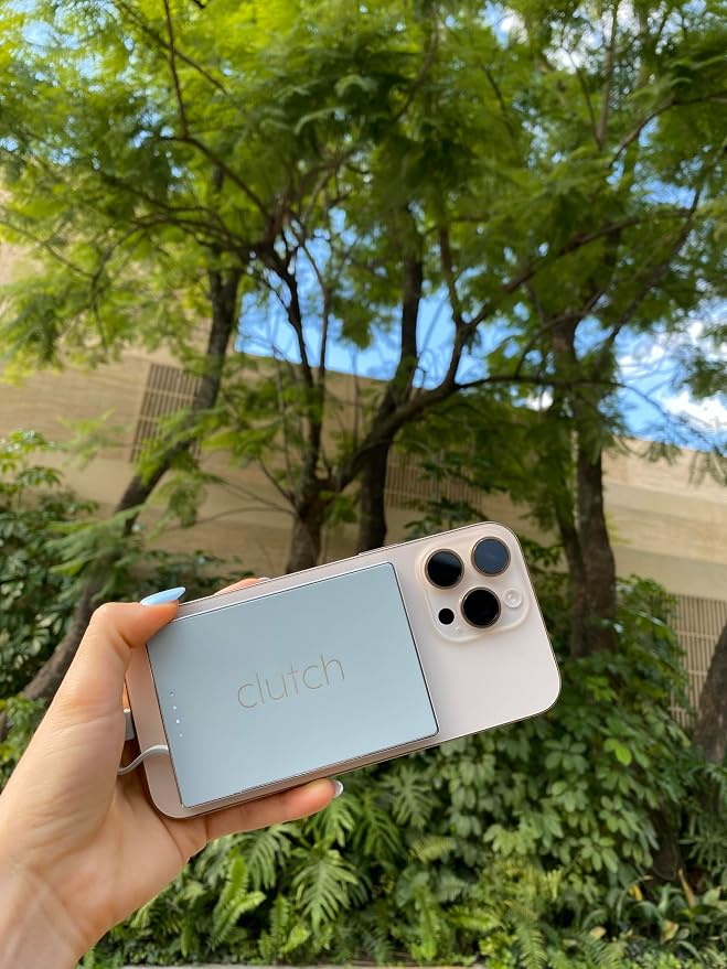 Clutch - Pro USB-C Portable Charger - Compatible with iPhone 15, 16, 17 & Android Devices - Power Bank Magnetic Battery - TSA Travel Approved - USB Rechargeable - Built-in Cable - 5000 mAh - 3.7oz - Image 7