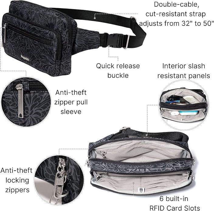 Baggallini Securtex Anti-Theft Belt Bag - Image 3