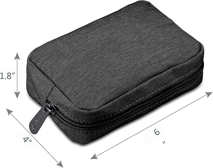 E-Tree Cute Small Pouch, Makeup Cosmetic Bag,Make up Bag for Purse,Toiletry Zipper Pouch,Tech Bag,Electronic Organizer Travel Case,Storage Pouches for Organization Black - Image 2