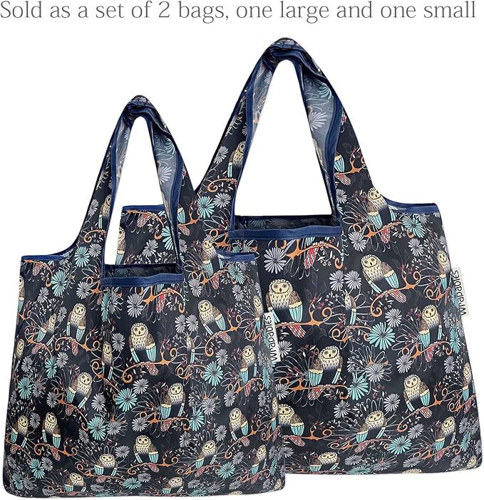 allydrew Large Foldable Tote Nylon Reusable Grocery Bags - Image 5