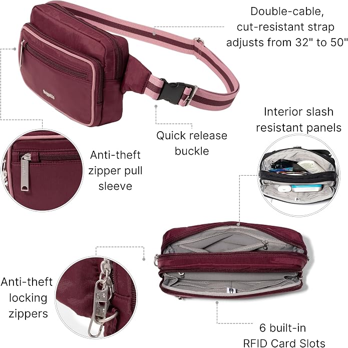 Baggallini Securtex Anti-Theft Belt Bag - Image 3