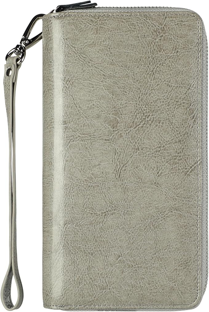 Small Compact Women Wallet RFID Blocking Genuine Leather Bifold Purse with ID Windows by Lavemi