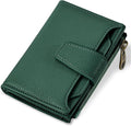 Small Wallet Women RFID Blocking Soft Leather Bifold Compact Card Holder Wallet for Women with Zipper Coin Pocket 4 ID Window by Airkit