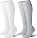LEVSOX Cotton Compression Socks for Women&Men 20-30mmHg Knee High Cute Support Sock for Nurses Pregnancy Travel by Levsox