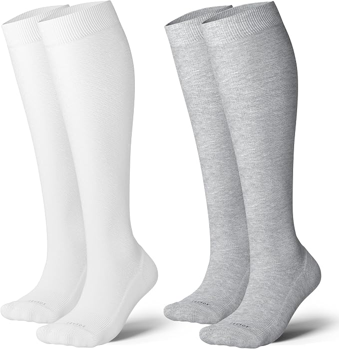 LEVSOX Cotton Compression Socks for Women&Men 20-30mmHg Knee High Cute Support Sock for Nurses Pregnancy Travel by Levsox